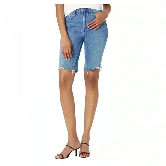 PAIGE Robbie Short High Rise Slim Bermuda Short Women Size 24 EUC - Picture 1 of 7